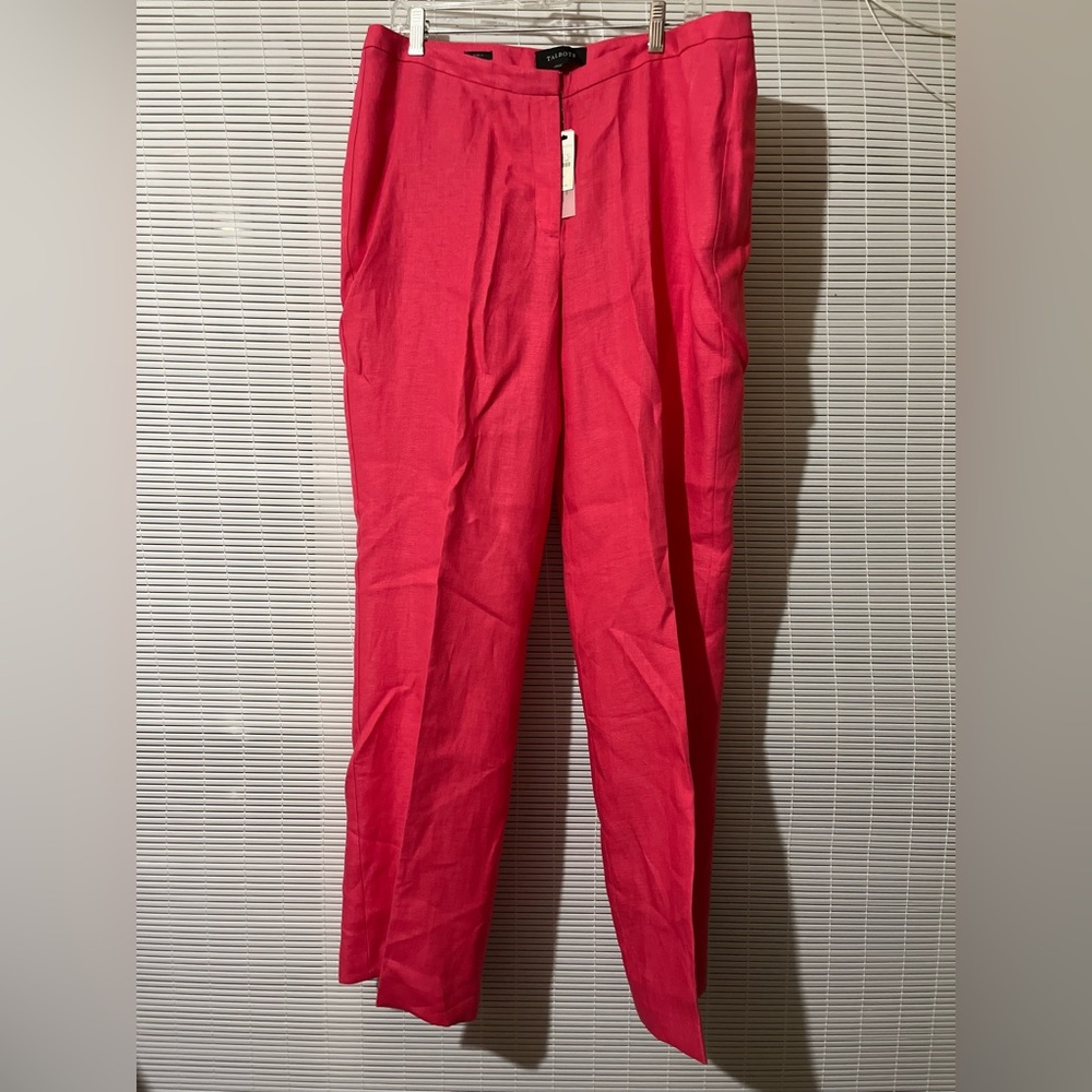TALBOTS WINDSOR WIDE-LEG LINEN PANTS